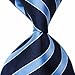 MENDENG New Men's Striped Silk Tie Business Wedding Necktie,Blue,One Size