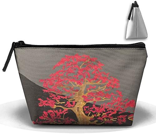 Bonsai Tree Japanese Trapezoid Pouch Makeup Cosmetic Bag Multiple For Girls Accessories Pouch