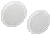 Poly-Planar MA-4055W 5-Inch Round Flush-Mount Marine Speakers, White (Pair)