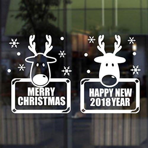 BIEARY Christmas Wall Stickers Door Window Xmas Art Decoration Decals Home Decor
