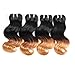 Unprocessed Brazilian Virgin Hair Brazilian Remy Hair Ombre Body Wave Bundles 4 pcs 10 inch 50 g/pcs Total 200 g Human Hair Extensions Hair Weaving (1B/30)