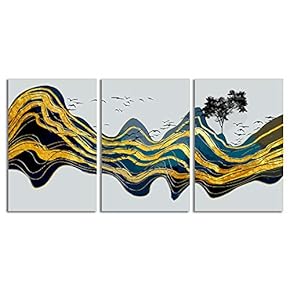 NWT Canvas Wall Art Abstract Chinese Landscape Painting...