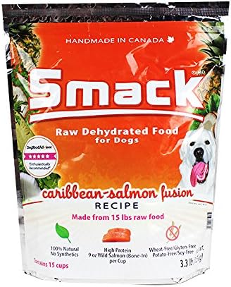Smack Pet Organic Crunchy Raw Dehydrated Dog Food GMO / Gluten / Grain / Antibiotic Free (Caribbean Salmon Fusion, 1.5 kg/3.30 lb)
