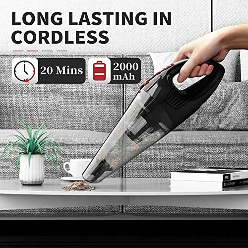 VacLife Handheld Vacuum, Cyclone Hand Vacuum Cleaner Cordless for Car