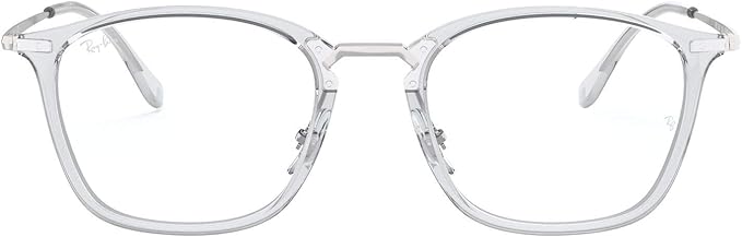 Rayban レイバン Rb7164 01 50 Rx7164 01 50 トランスペアレント クリア 眼鏡 メガネ フレーム メンズ レディース ユニセックス ファッション眼鏡 通販 Amazon