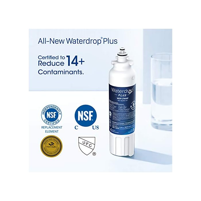 Waterdrop NSF 401 Certified Refrigerator Water Filter and LT120F Air