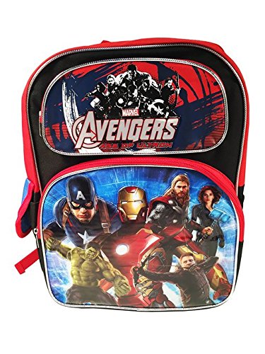 New Marvel Avengers Assemble School 16 Inches Backpack with Water Bottle