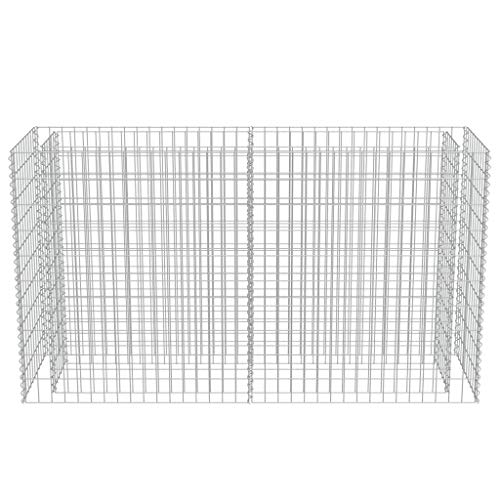 Gabionen-Hochbeet Verzinkter Stahl 180×50×100 cm – Bild 5