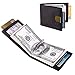 Front Pocket Wallets for Men Slim RFID Bifold Minimalist Money Clip Card Case -Made From Full Grain Leather Pabin(Charcoal Black)