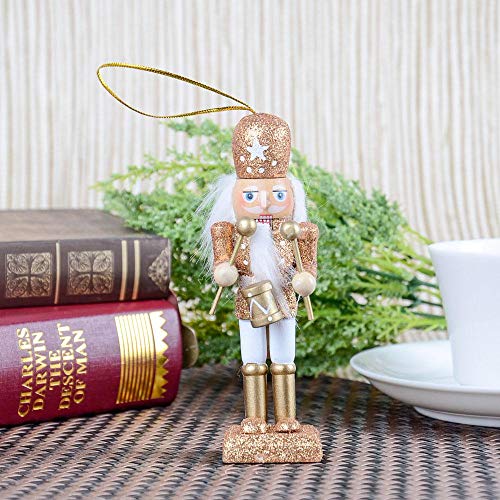 Womdee Christmas Nutcracker Ornaments Set, Wooden Nutcracker Figures Soldier Puppet Toy for Christmas Themed Party Outdoor Yard Tree Hanging Decorations, 12CM - Thumbnail 6