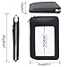 Business Card Wallet,NOOO RFID Blocking Card Holder with Zipper and ID Window,Secure Sleeves Front Pocket Mini Wallet for Men, Genuine Leather Durable Slim Wallets Black