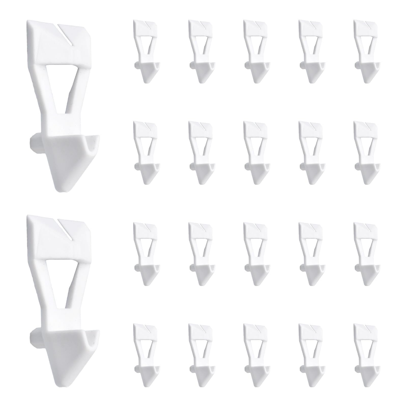 INCREWAY 50pcs Cabinet Board Support Pegs, White Plastic Shelf Pins, Small Shelf Support Clips for Bookcase Shelves Cupboard Fits 16mm Shelves