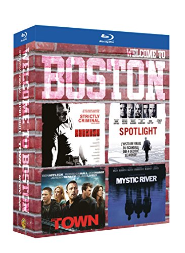 Coffret Welcome To Boston : Strictly Criminal + Spotlight + The Town + Mystic River - Pack - Blu-Ray