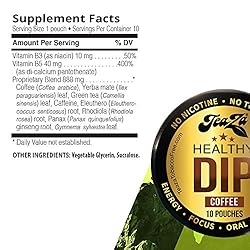 TeaZA Herbal Dip Coffee Pouches -Nicotine