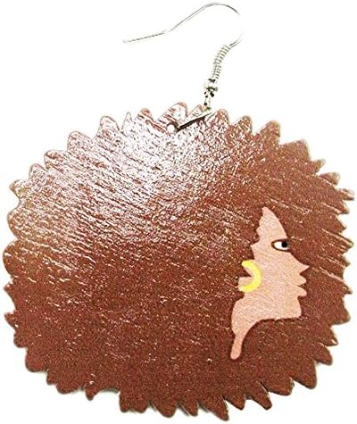 Fro-tastic Earrings/Natural Hair/African American Woman Earring/Wood Jewelry