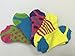NO-SHOW FUZZY SOCKS 5 PAIR PACK ASSORTED COLORS