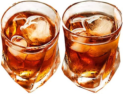 Cooko Whiskey Glasses, Luxury Transparent Glasses Set, Non-Leaded Glasses, Wine Accessories for Whisky, Cocktails or Juice, Set of 2 (250ml/8.8oz)