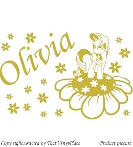 My Little Pony Personaliced lote de pegatinas, diseño de flores de 60 x