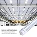 JOMITOP T8 V Shaped 65W 8 Foot LED Light Tube Bulb,Need Bypass Ballast, Single Pin FA8 Base 6000K Cool White (Replace 150W LED Fluorescent Bulbs),Dual-Ended Power AC 85-277V 25 Pack