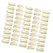 Snap Clips for Hair Extensions Weaves 50pcs U-shape Metallic Wig Clips With Silicon Rubber Small Size Ivory White