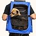 HARBO Pet Travel Carrier Rolling Backpack for Dogs Cats Small Animals Airline Travel Tote (Blue)