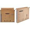 Bankers Box SmoothMove TV/Picture/Mirror Moving Boxes, Large and Medium, 4 Pack Each (7711301, 7711201), Kraft