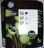 Hp 56 Black + 57 Color + 57 Color Super Combo Pack C6656an C6657an Ink Cartridges
