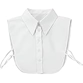Detachable Fake Collar White Collar Shirt for Women - Elegant Faux Collars with Pointed Design