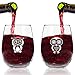 Cute Owl Wine Glass Set of 4 | Stemless Wine Glasses with 4 Unique Loveable Owls | 15 oz. Owl Decor Glasses | Makes Fun Owl for Women | Great Owl Kitchen Decor or New Home Gift Ideas | USA Made