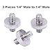 Sunmns 1/4 inch and 3/8 inch Converter Screw Adapter Mount Set for Camera/Tripod/Monopod/Ballhead/Light Stand
