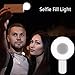 Cyxus [Clip to The Device] Round Portable Mini Spot Self Fill Light Selfie Spotlight Flash 9 LEDS, Night Using For Any Cell Phone Tablets Apple iPhone 6 Plus/6s/6Plus/5s/5 (NO Install Any APP) (white)