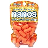 HEAROS Nanos NRR 28 Noise Cancelling Foam Ear Plugs - Extra Small Hearing Protection for Petite Ears - Ideal for Sleeping sno