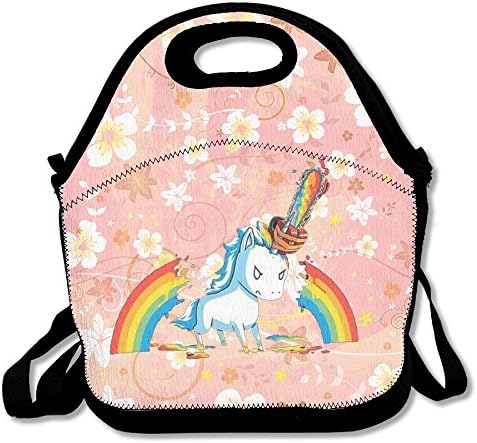 Unicorn Cut Rainbow Convenient Lunch Box Tote Bag Rugged Lunchbox