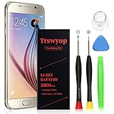 Galaxy S6 Battery, Trswyop 2800mAh Li-Polymer Internal Replacement Battery for Samsung Galaxy S6 G920A G920P G920T G920V with Tool Kit [24 Month Warranty]