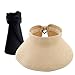 Womens Summer Foldable Wide Brim Sun Visor, Roll Up Beach Straw Hat with Cute Bowtie