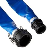 Apache 98138049 2" x 50' Blue PVC Lay-Flat Discharge Hose with Poly Cam Lock Fittings