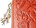 Heshe Womens Leather Long Wallets Organizer Clutch Card Case Holder Wallet Money Clips with Zippered Around Fit 8 Credit Card Slots (Brown-E)