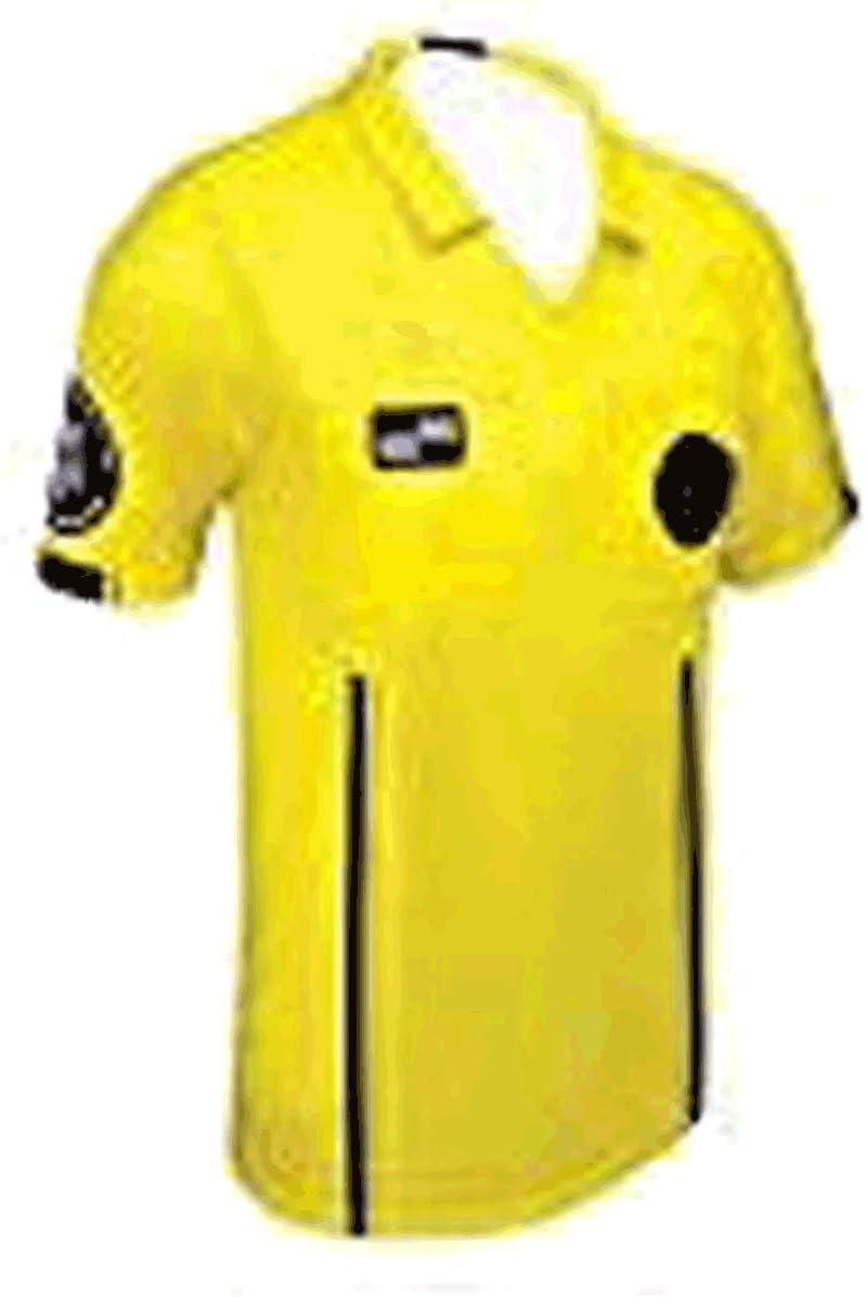 New USSF Men's Economy Yellow Soccer Referee SS Shirt (Yellow, Medium)