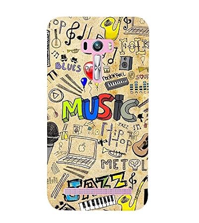 Music Back Case Cover For Asus Zenfone Selfie Asus Zenfone Selfie Zd551kl Amazon In Electronics