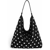 Studded Hobo Bags for Women Soft Vegan Leather Studded Shoulder Handbag Slouchy Tote Purses