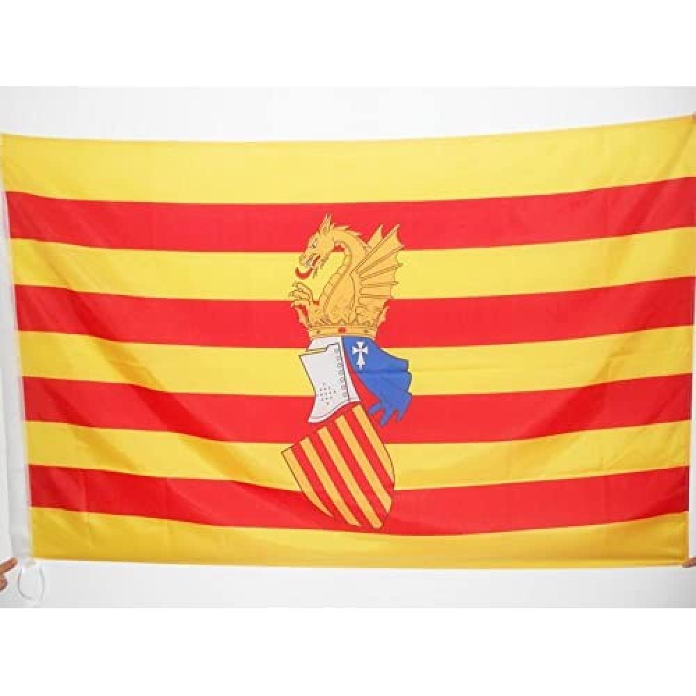 AZ FLAG - Valencian Country Council Flag - 3x5 Ft - Consejo del País Valenciano Banner with Sleeve - 100% Polyester - Fade Resistant - Vivid Colors - 3' x 5' Feet - 150x90 Cm