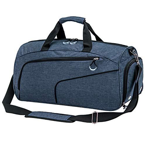 Kuston Sports Gym Bag with Shoes Compartment &Wet Pocket Gym Duffel Bag