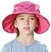 Bienvenu Kids Girls Wide Brim Visor Sun Hat - UV Protection Foldable Beach Cap