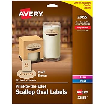 Amazon.com : Avery Textured Oval Labels White, 1.125 x 2.25 Inches, Pack of 63 (80502) : Office ...