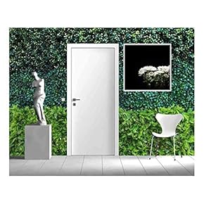 Green Leafs Wall - Removable Wall Mural | Self-Adhesive Large Wallpaper - 66x96 inches