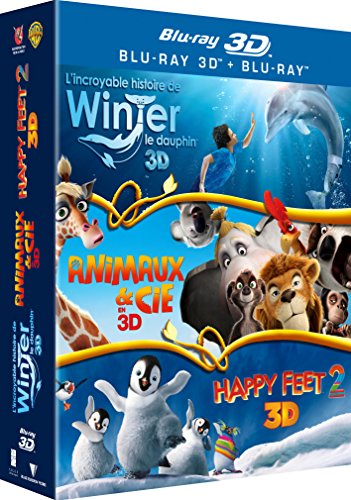 L'incroyable Histoire De Winter Le Dauphin 3d + Animaux & Cie En 3d + Happy Feet 2 3d - Pack