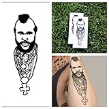 Tattify Retro Temporary Tattoo - Mr T (Set of 2)