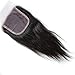 Lanyi Hair Free Part Human Hair Lace Closure Brazilian Hair Straight 130% Density Natural Black Color 20