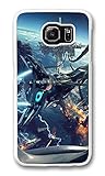 Rugged Samsung Galaxy S6 Edge Case, Fantasy Spaceship Floating City PC Plastic Hard Case Cover for Samsung Galaxy S6 Edge PC Transparent
