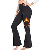 FULLSOFT Fleece Lined Leggings Women-Winter Flare Leggings High Waisted Tummy Control Winter Warm Soft Yoga Pants